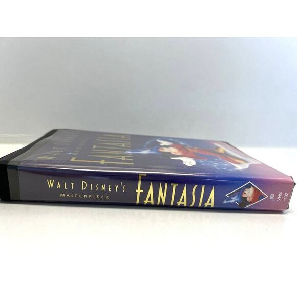 RARE Walt Disney's Masterpiece Fantasia (VHS, 1991) BLACK Shell Mickey Mouse - Picture 3 of 6